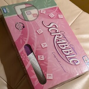 Hasbro Scrabble Designer's Edition in Pink and White